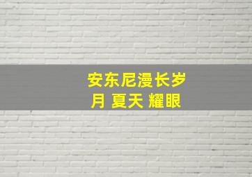 安东尼漫长岁月 夏天 耀眼